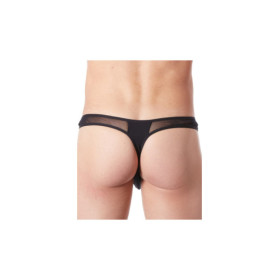 String noir sexy avec fine résille 